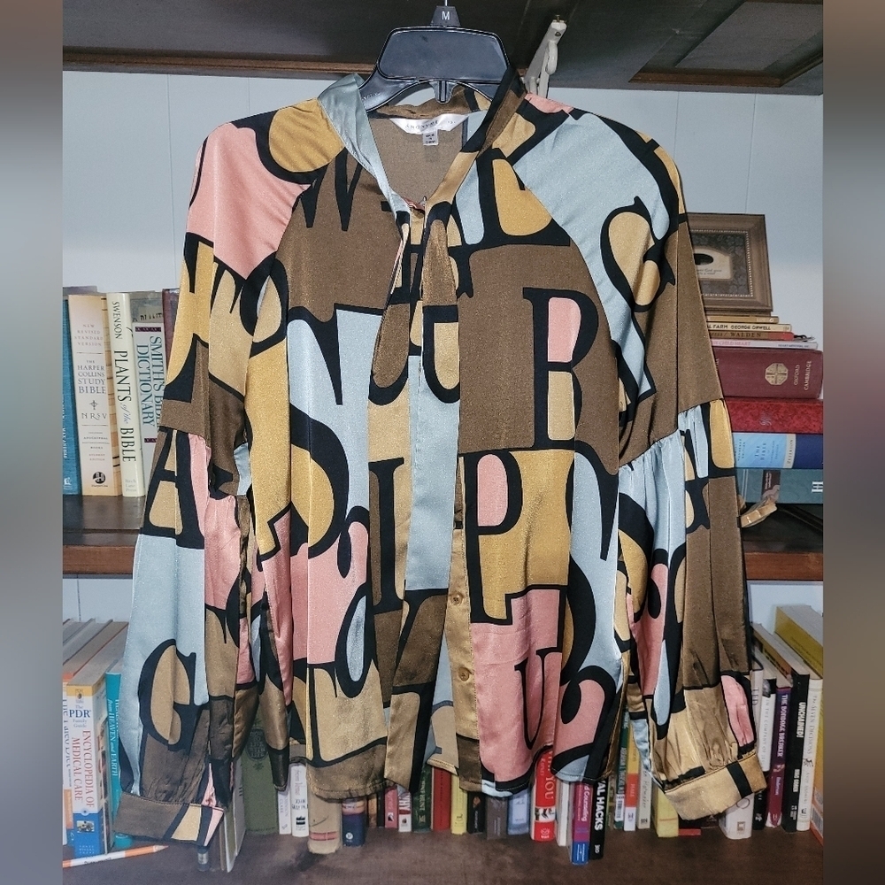 Anonyme words blouse women's small